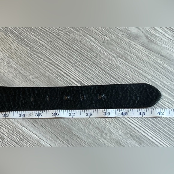 Relic Faux Leather Studded Mod Link Section Belt Large L Black Modern EUC - Picture 14 of 14